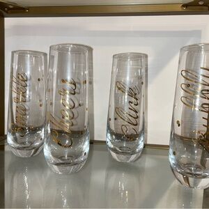 Cheers Gold Lettered Champagne Flutes